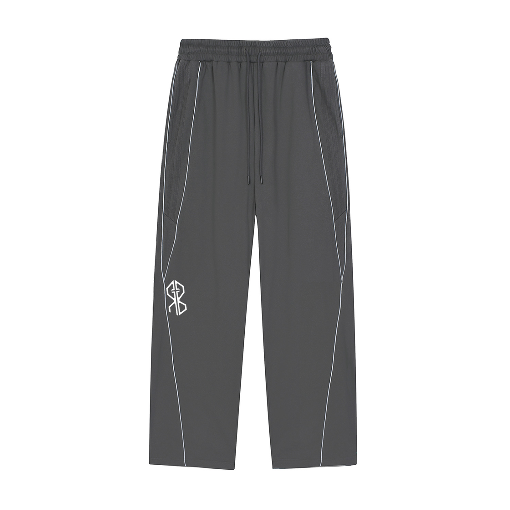 Reflective Striped Straight-Leg Tracksuit Sweats
