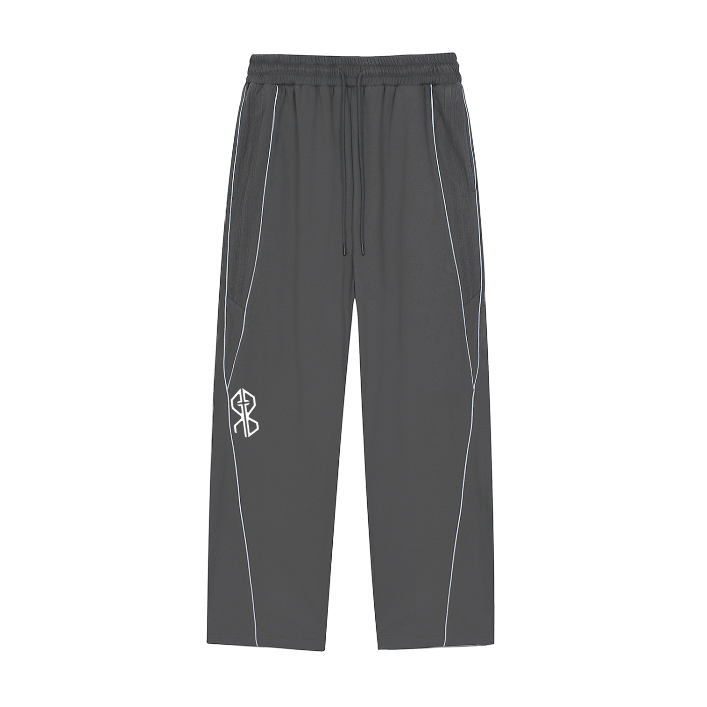 Reflective Striped Straight-Leg Tracksuit Sweats
