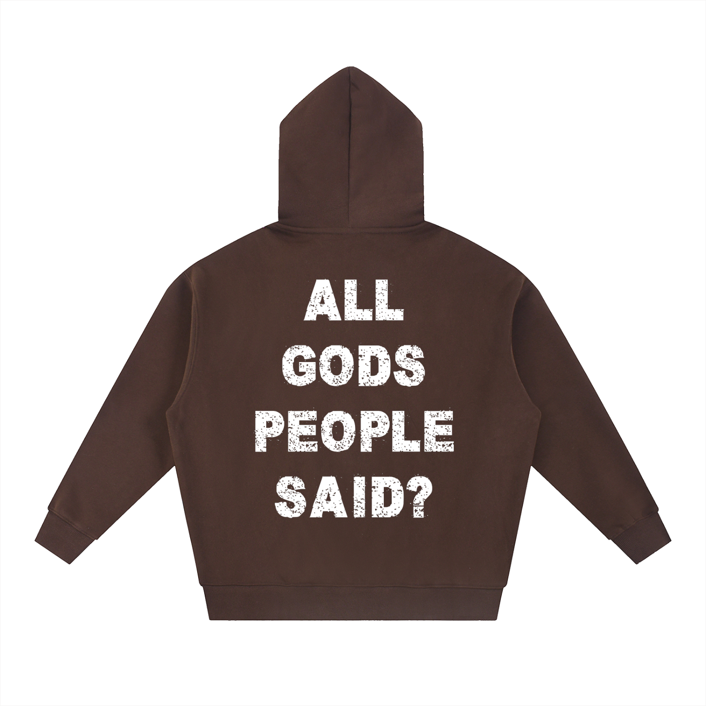 "All Gods People Said?" Oversized Cropped Fit Hoodie