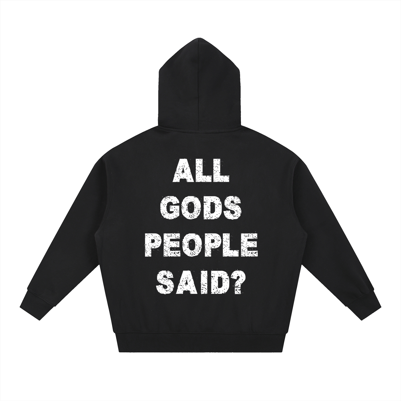 "All Gods People Said?" Oversized Cropped Fit Hoodie