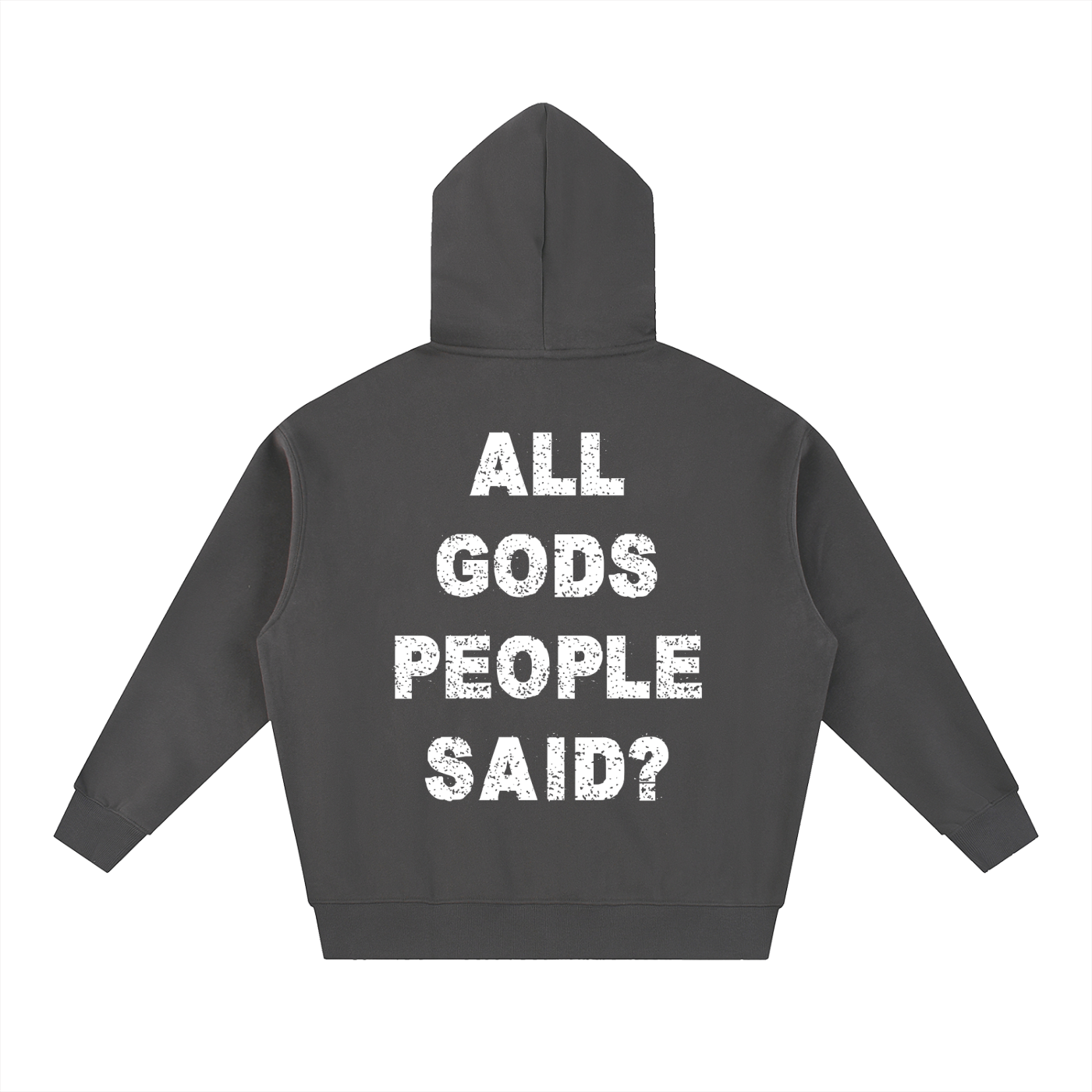 "All Gods People Said?" Oversized Cropped Fit Hoodie