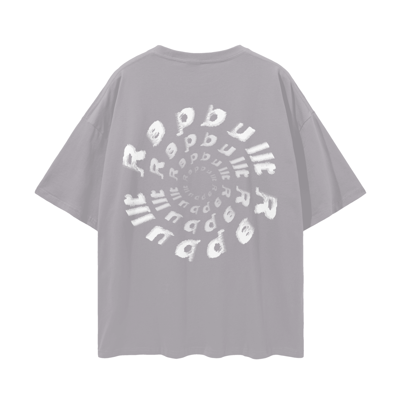 Repbuilt spiral graphic drop shoulder tee
