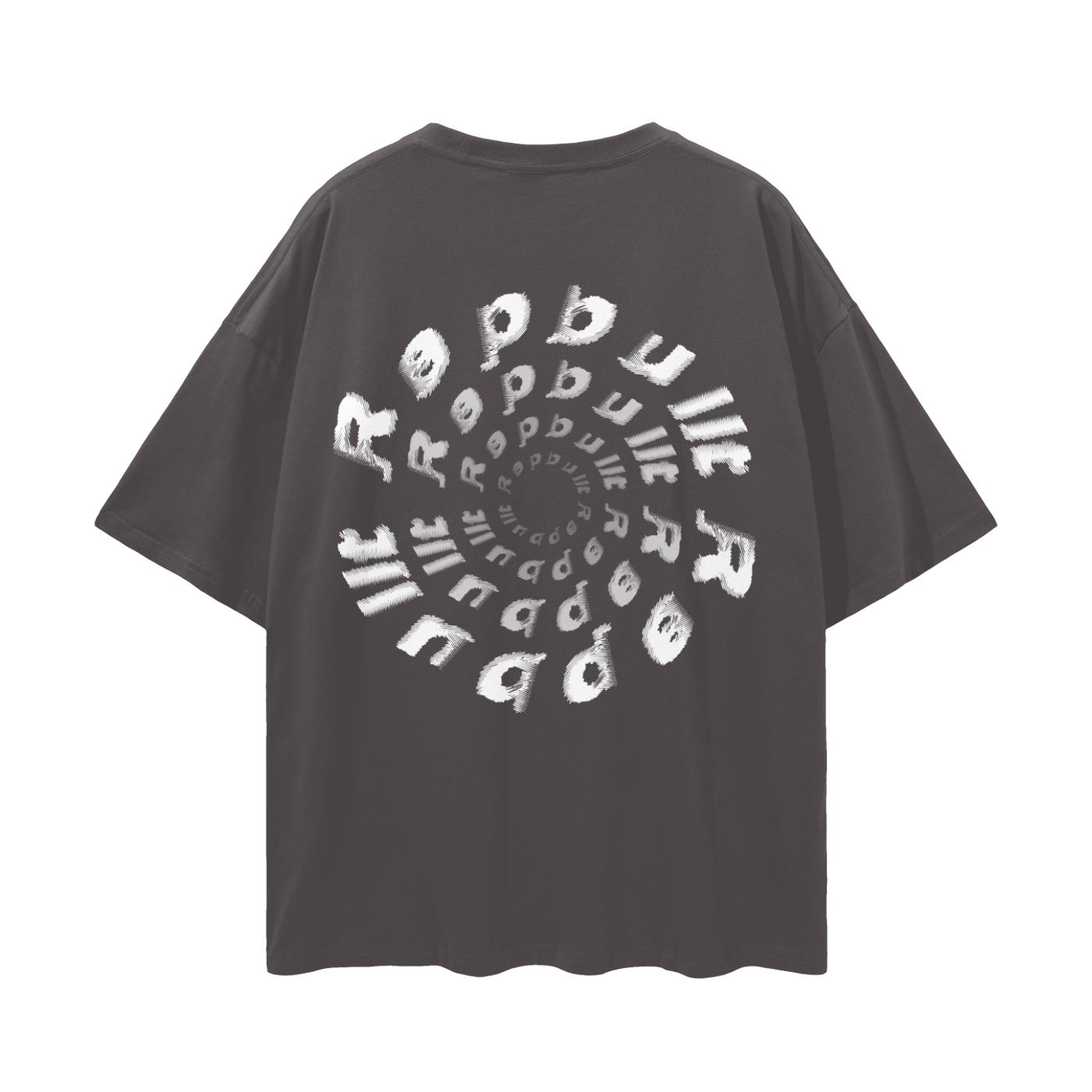 Repbuilt spiral graphic drop shoulder tee