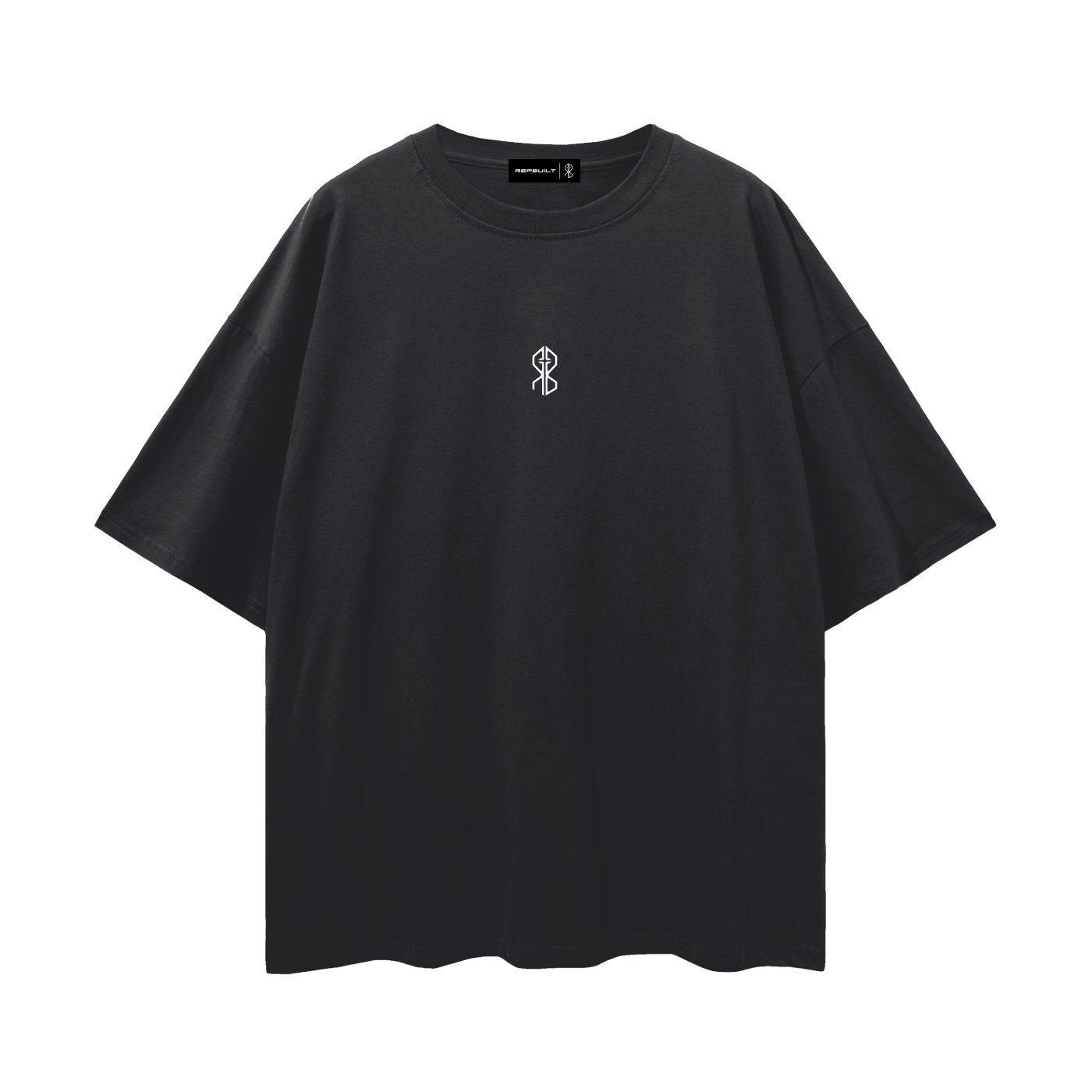 Repbuilt spiral graphic drop shoulder tee