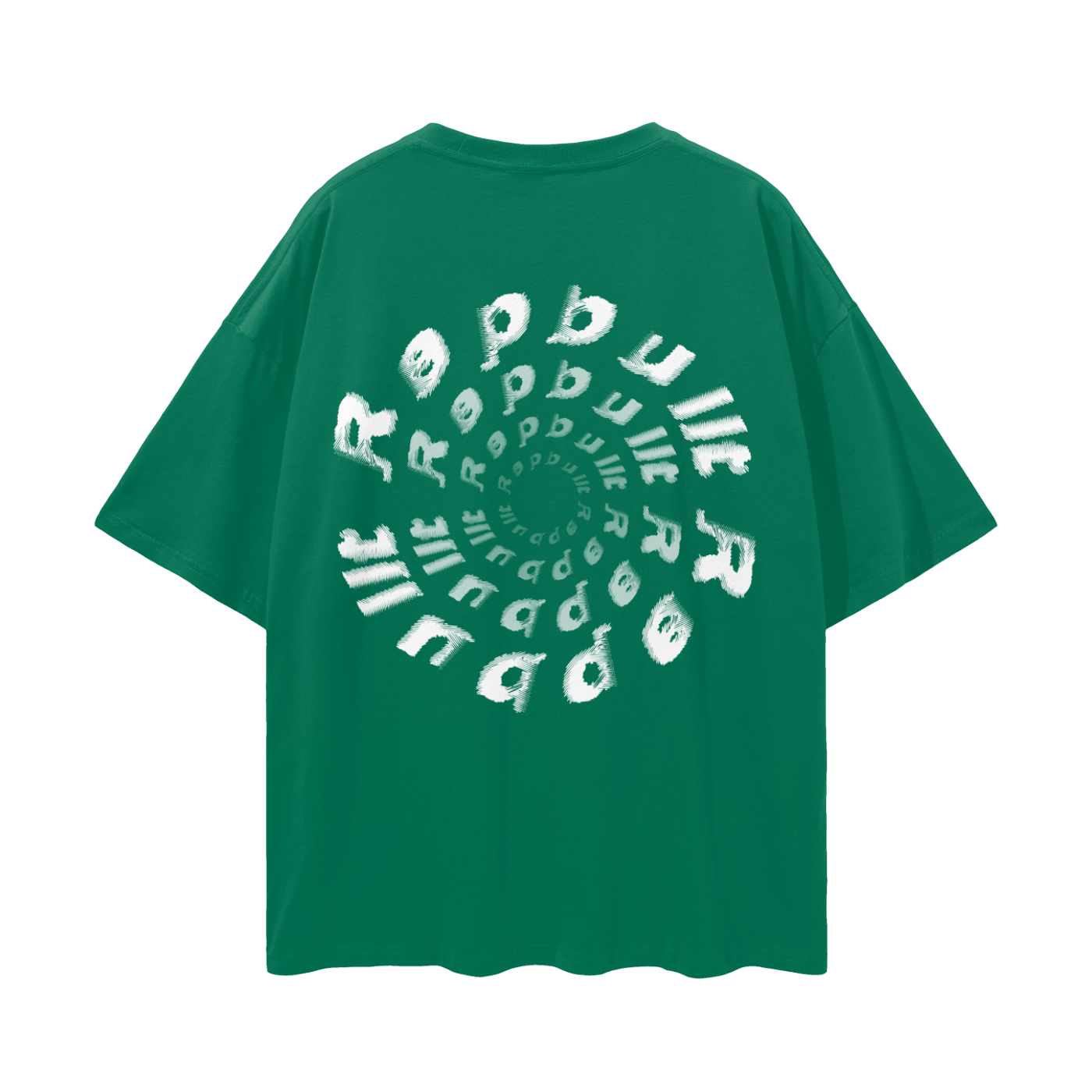Repbuilt spiral graphic drop shoulder tee