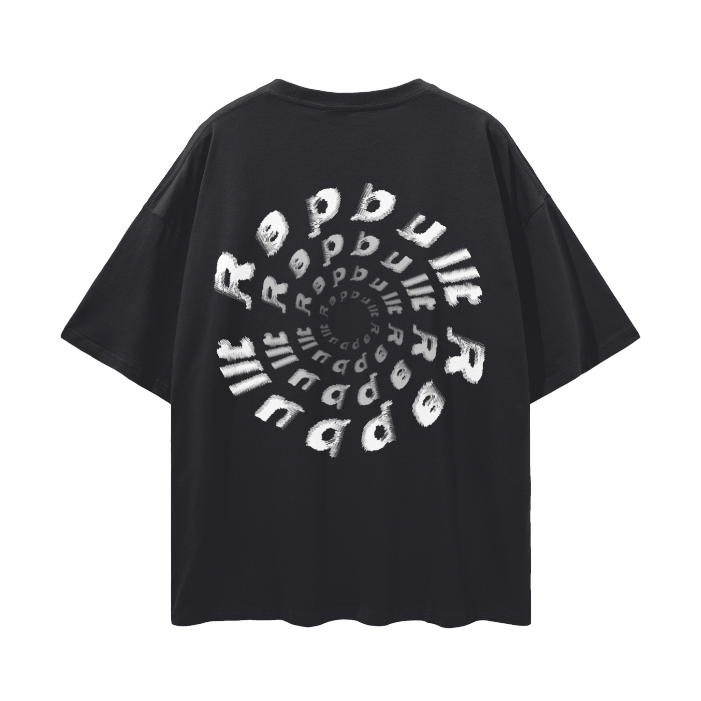 Repbuilt spiral graphic drop shoulder tee