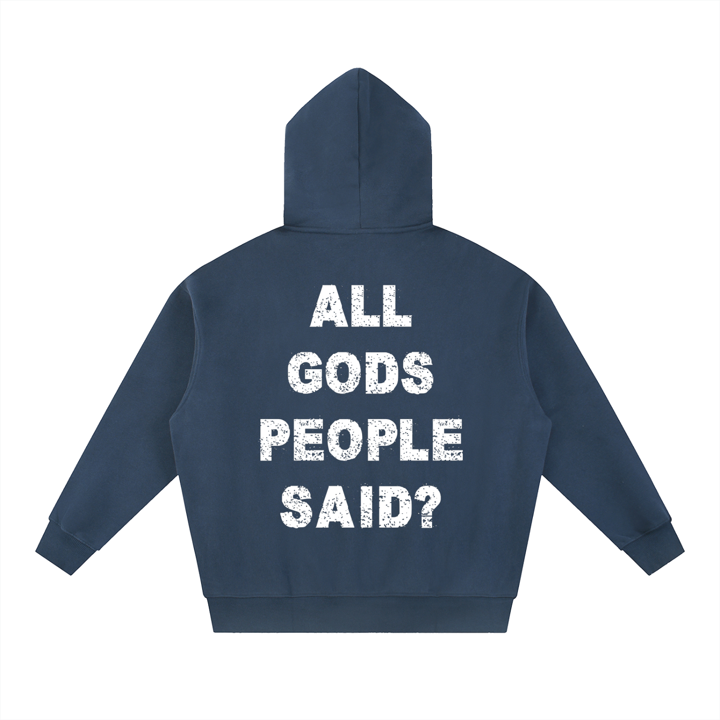 "All Gods People Said?" Oversized Cropped Fit Hoodie